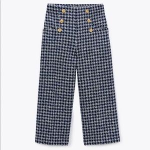 NWT Zara Houndstooth Tweed Pants